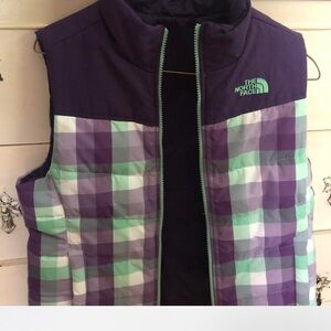 North Face vintage winter plaid vest S - M sized